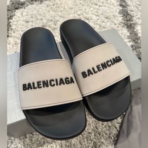 Balenciaga Grey Pool Slides NEVER WORN
